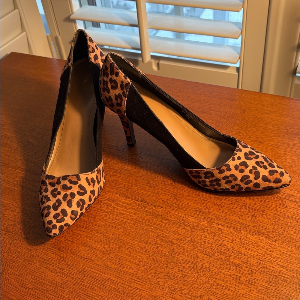 Style & Co. Suede Leopard Print Heels